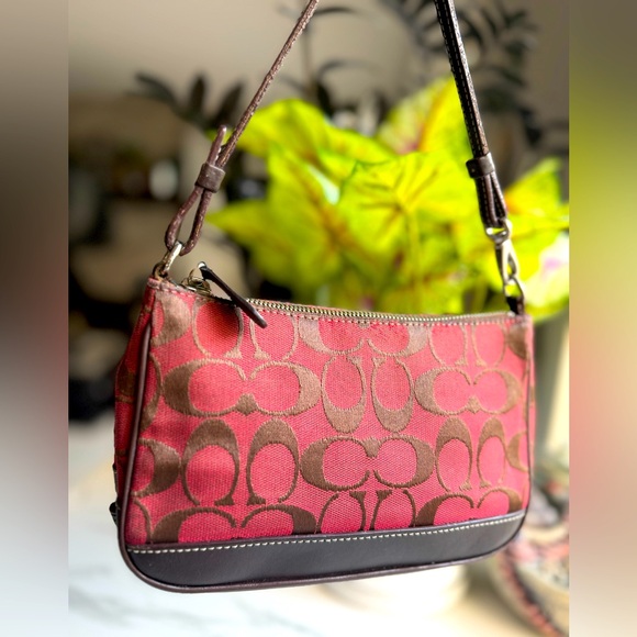 Coach Red & Brown Demi Bag Vintage w/Restoration - Picture 1 of 14